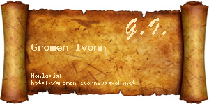 Gromen Ivonn névjegykártya